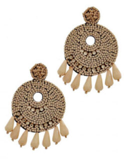 ARETES BEADED CIRCULAR DROP