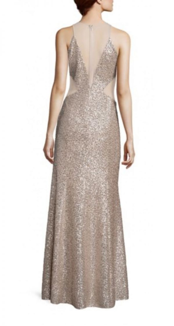 VESTIDO DE LENTEJUELAS CON TRANSPARENCIAS - Image 2