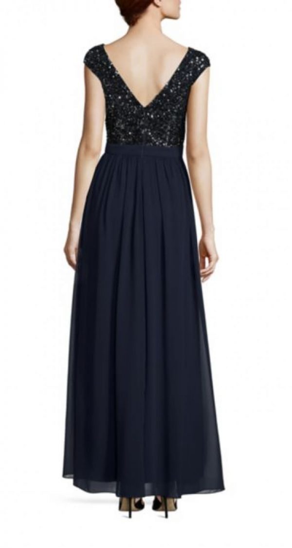 VESTIDO CON TOP DE LENTEJUELAS Y FALDA VAPOROSA - Image 2