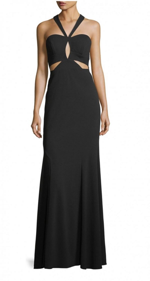 VESTIDO HALTER CON DESCUBIERTO EN LA CINTURA Y EN EL ESCOTE
