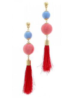 ARETES BALL DROP TASSEL