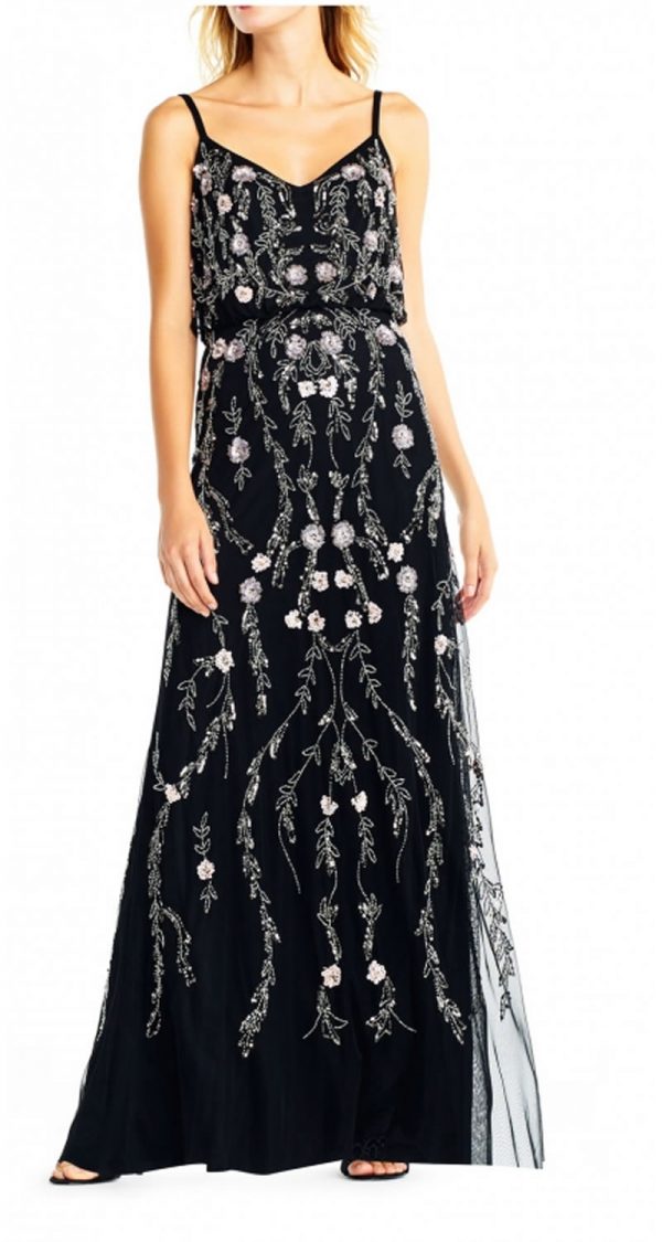 VESTIDO DE TIRITAS CON CAMISETICA Y BORDADO DE FLORES