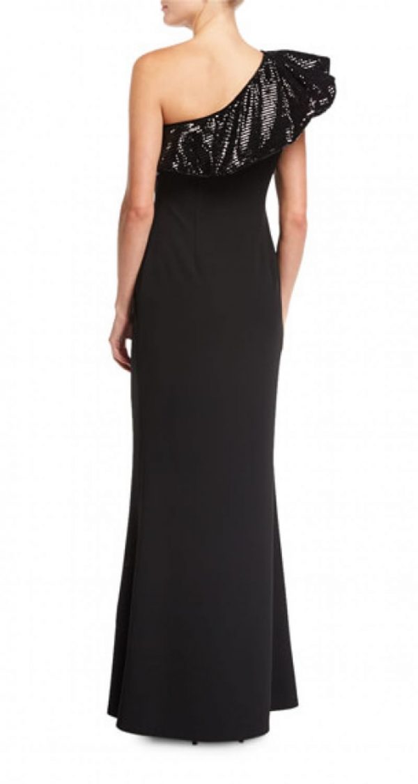 VESTIDO MEDIO HOMBRO CON BOLERO DE LENTEJUELAS - Image 2