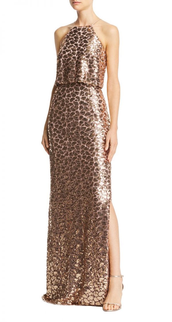 VESTIDO HALTER DE LENTEJUELAS