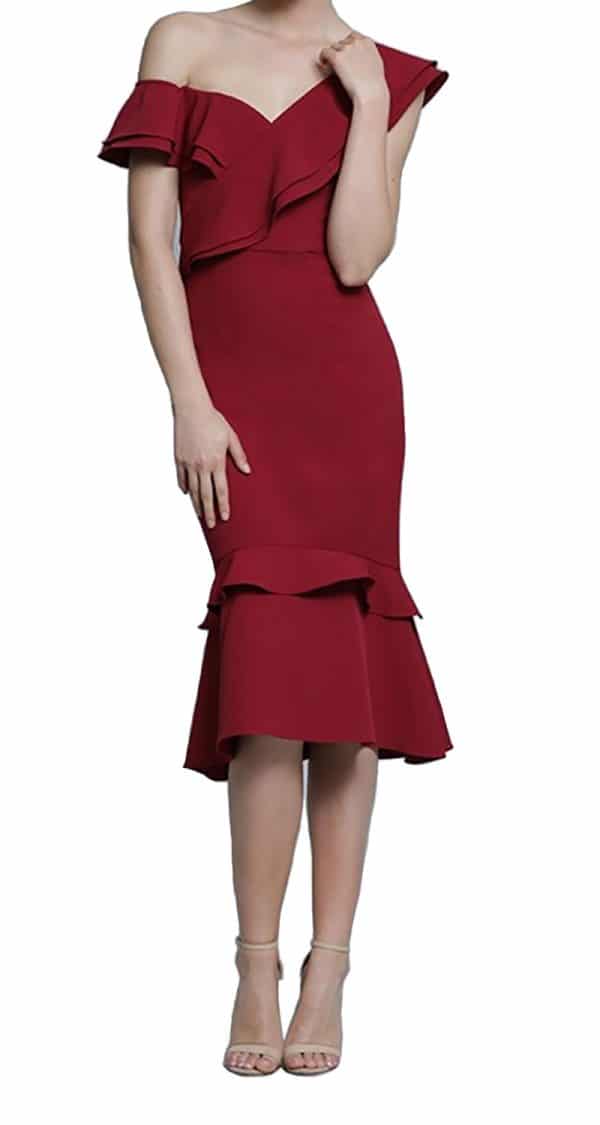 VESTIDO MIDI DETALLES DE BOLERO