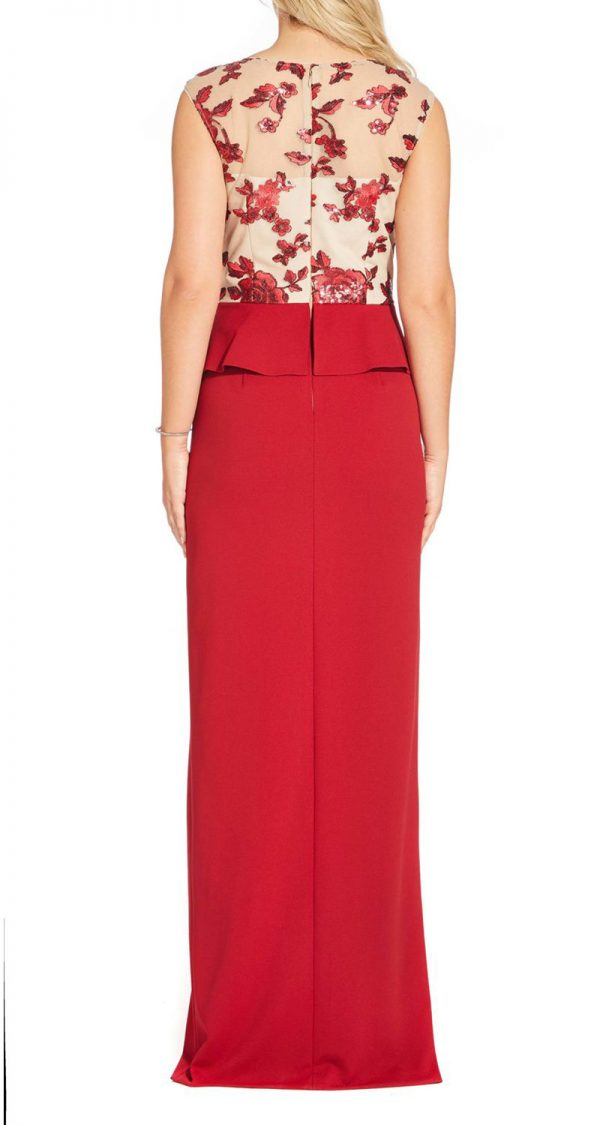 VESTIDO TOP CON INSERTOS DE LENTEJUELAS Y FALDA RECTA - Image 2
