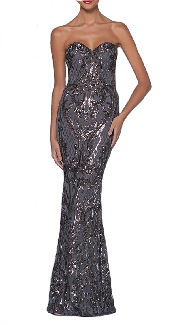Vestido corte sirena de lentejuelas