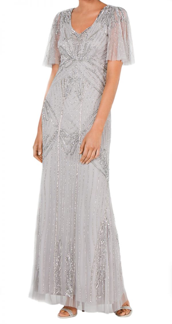 VESTIDO DE MANGAS VOLADAS ESCOTADO EN V