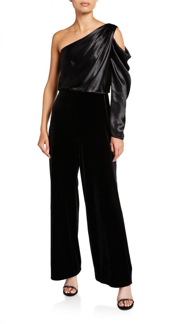 ENTERIZO DE UNA MANGA CON PANTALON DE TERCIOPELO
