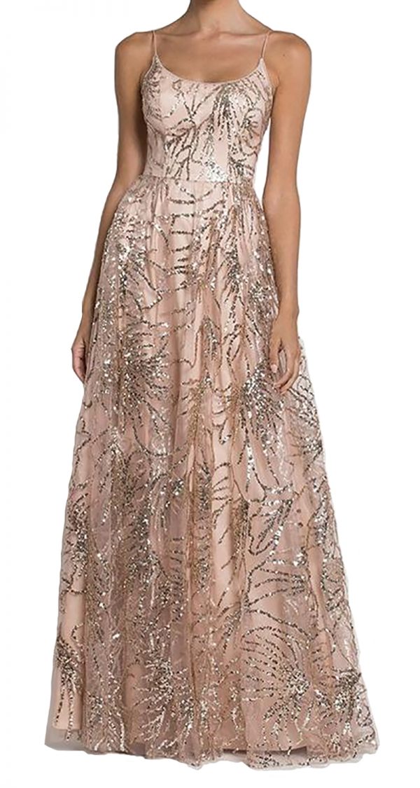 VESTIDO CUELLO REDONDO FALDA PRINCESA