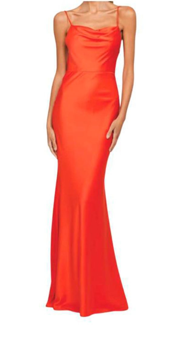 VESTIDO ESCOTE DRAPEADO Y ESPALDA DRAPEADA