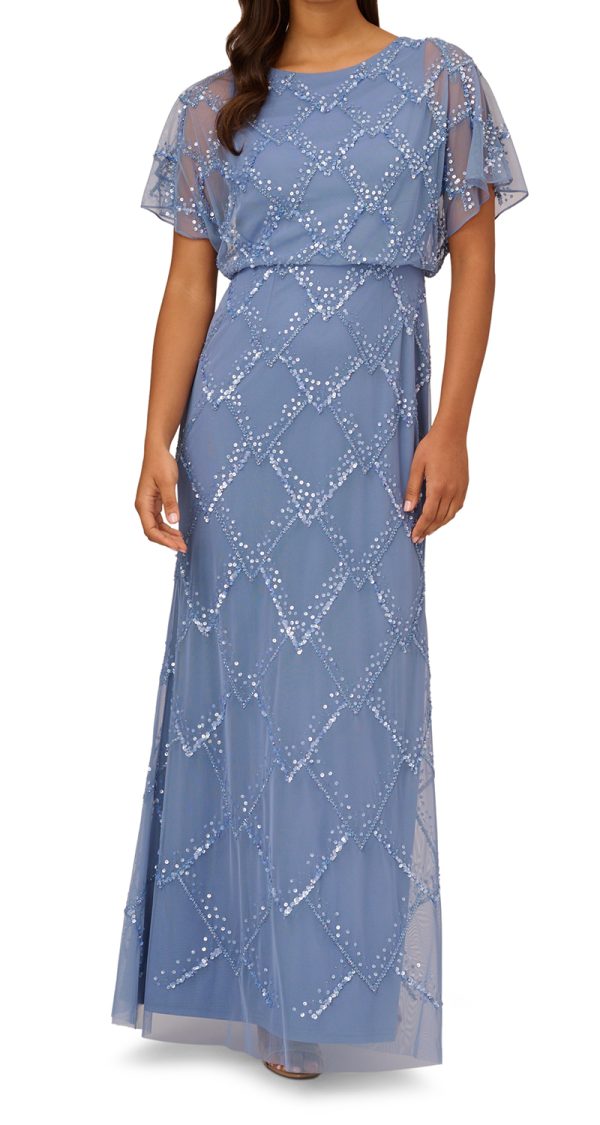 VESTIDO BORDADO CON LENTEJUELAS