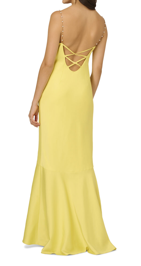 VESTIDO DE TIRITAS CON ESPALDA CRUZADA Y FALDA BOLERO - Image 3