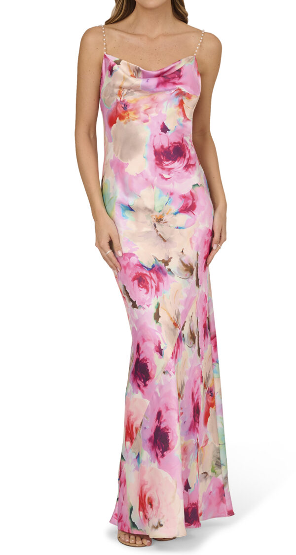 VESTIDO DE SEDA CON ESTAMPADO FLORAL