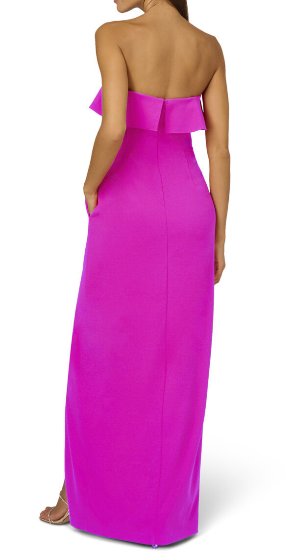 VESTIDO STRAPLESS CON BOLERO Y ABERTURA - Image 2