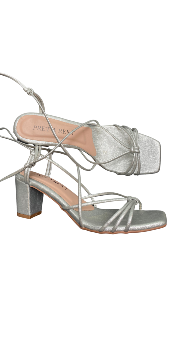 SANDALIAS DE TIRAS PLATEADO MATTE - Image 2