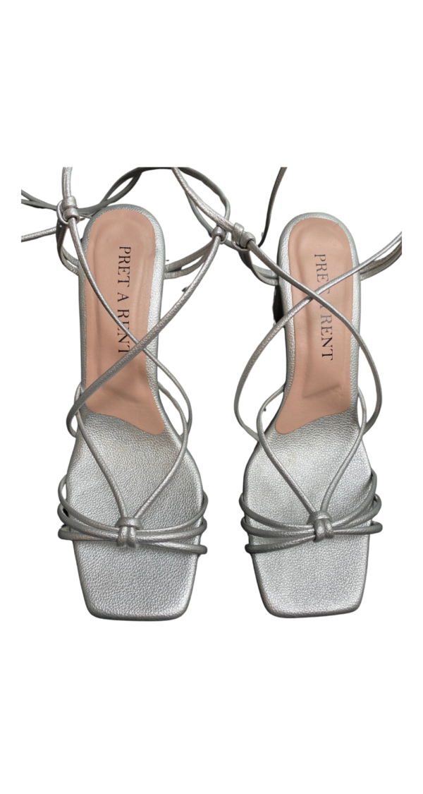 SANDALIAS DE TIRAS PLATEADO MATTE - Image 3