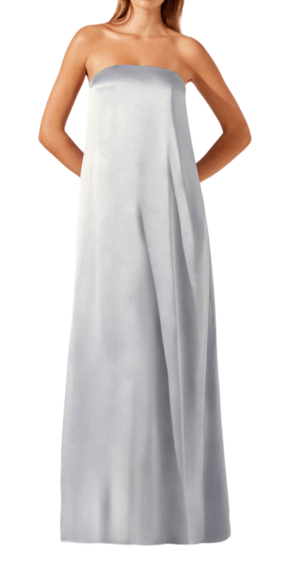 VESTIDO STRAPLESS DE SEDA