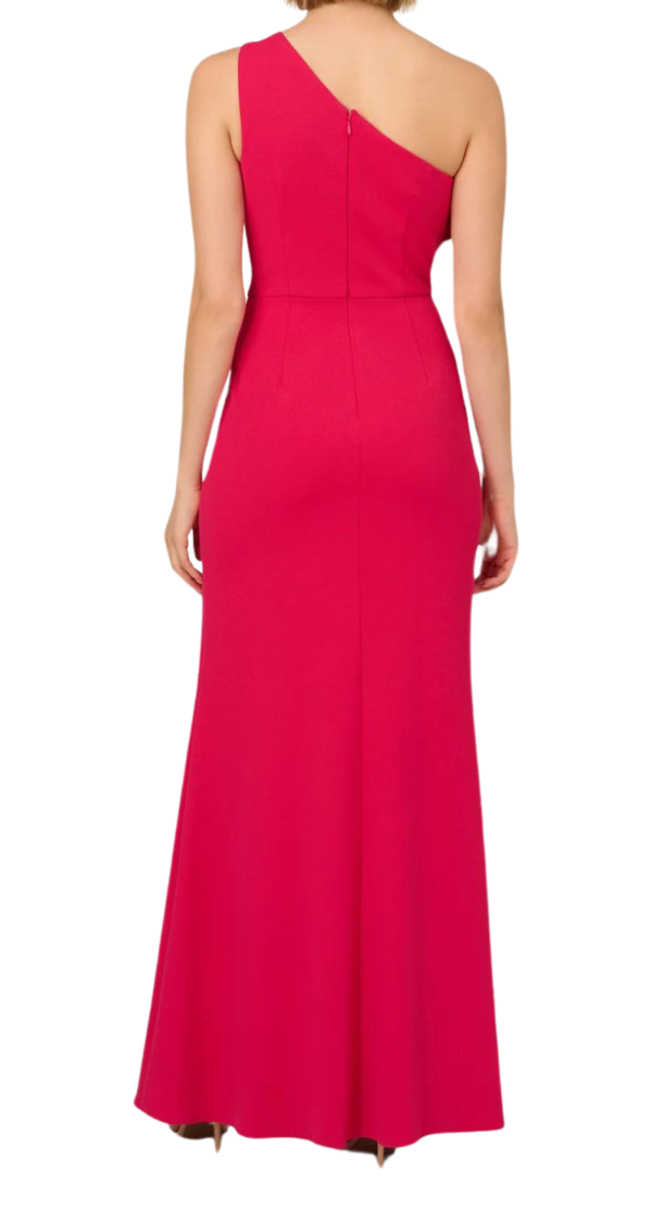 VESTIDO DE UN HOMBRO CON BOLERO Y ABERTURA - Image 2