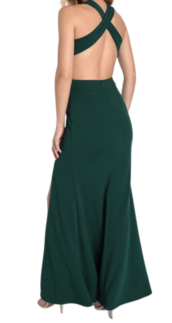 VESTIDO ESCOTE EN V Y CORTES EN LA CINTURA - Image 2