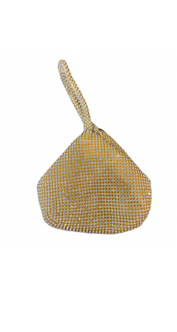 CARTERA TRIANGULAR DE BRILLANTES DORADO