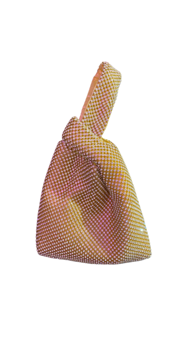 MOCHILA DE BRILLANTES DORADA