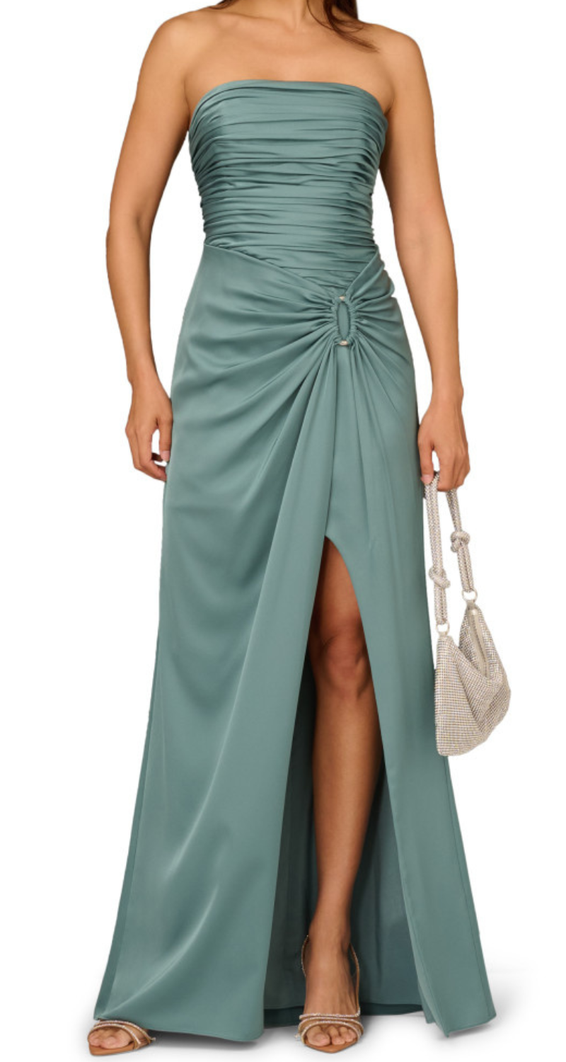 VESTIDO STRAPLESS DRAPEADO - Image 3