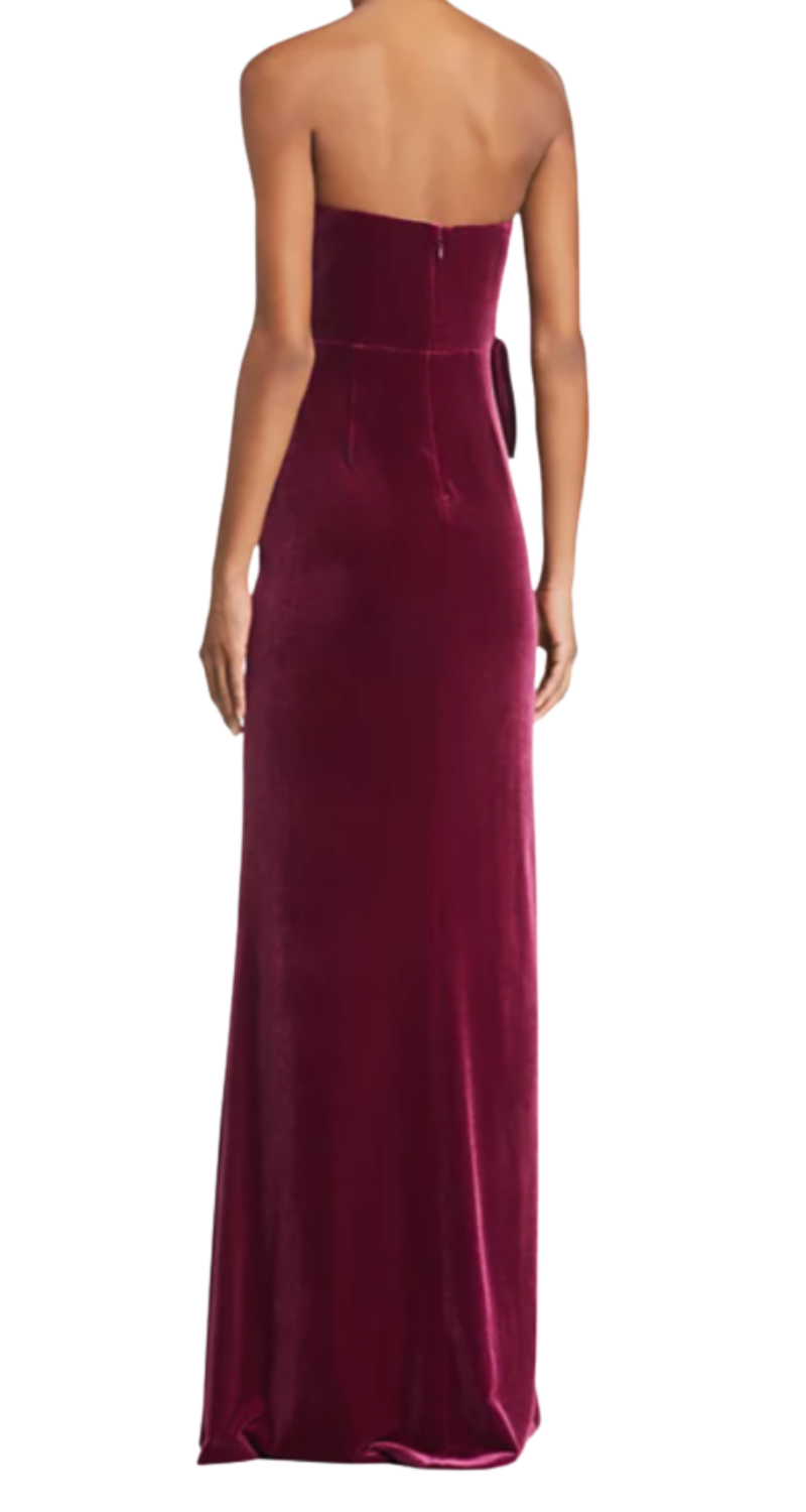 VESTIDO STRAPLESS DE TERCIOPELO - Image 2