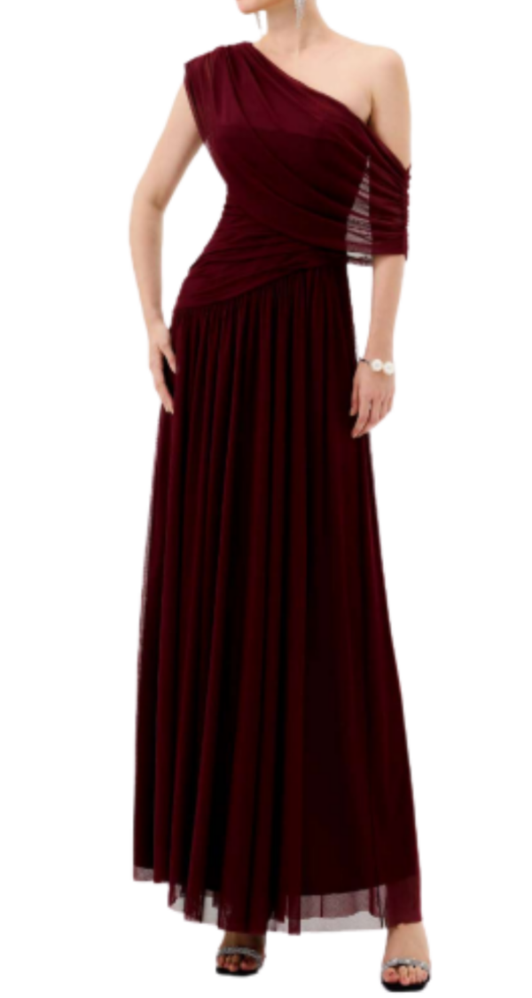 VESTIDO DE TUL DE UN HOMBRO MACIE