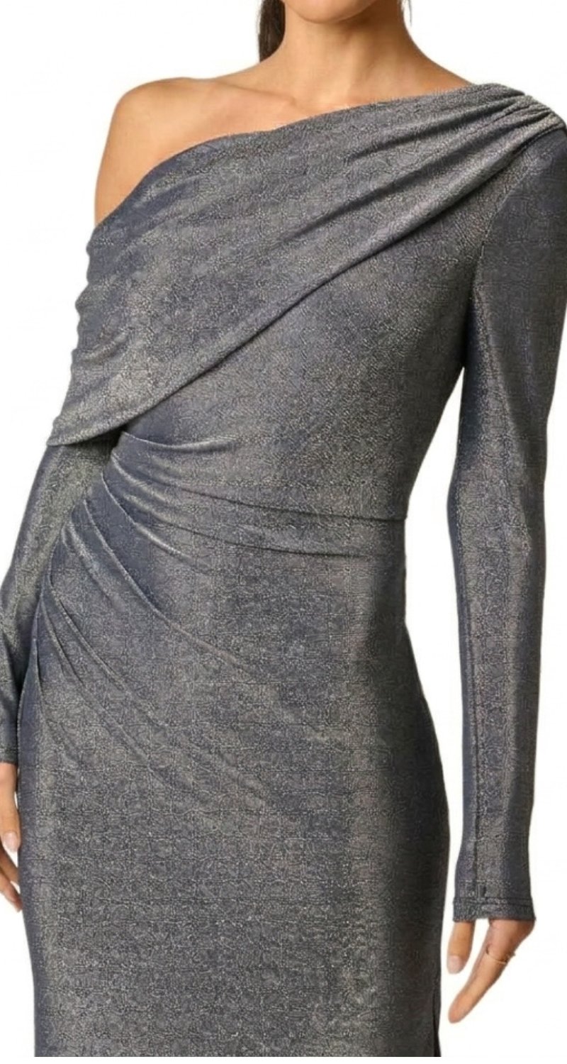 VESTIDO DE UN HOMBRO MANGA LARGA - Image 3